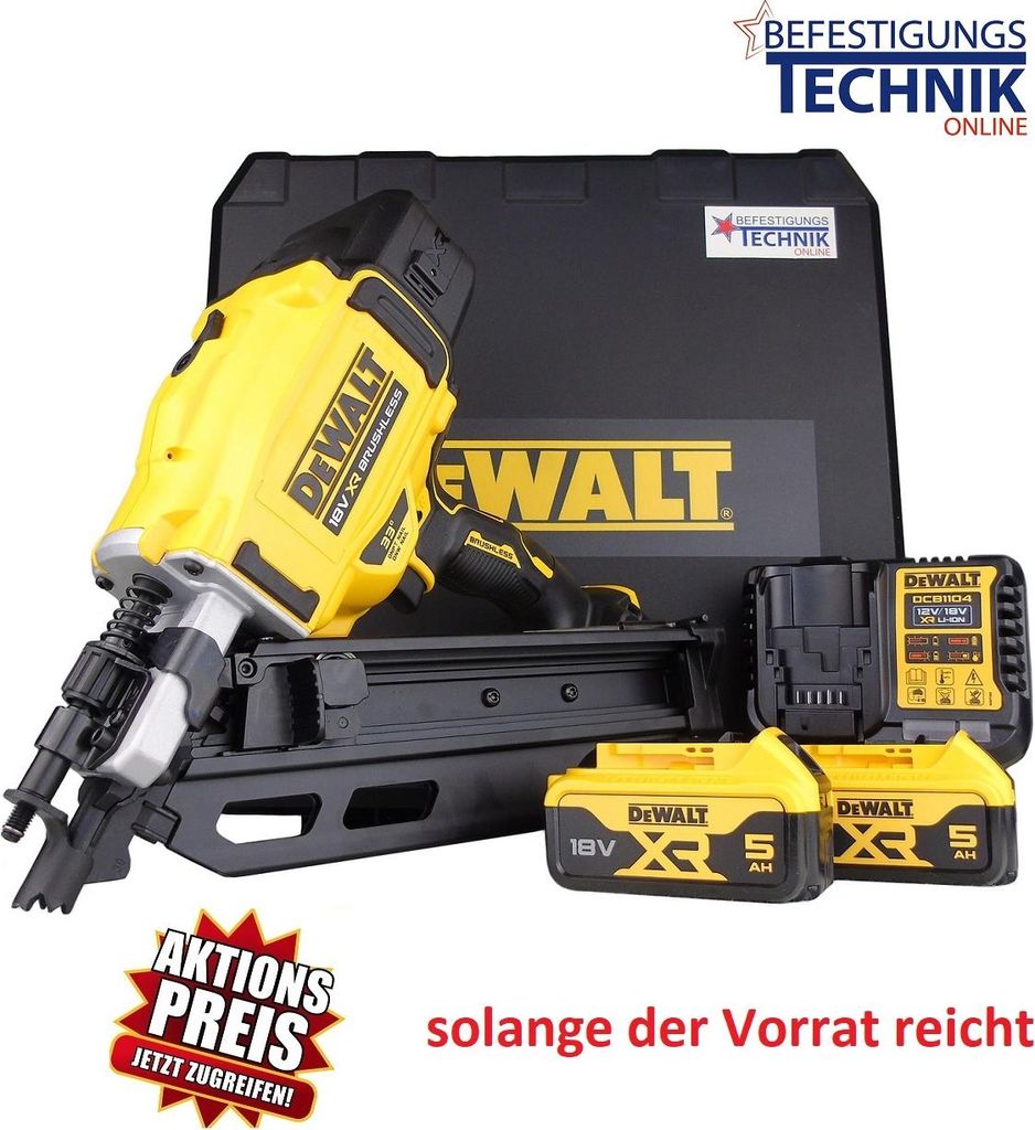 DeWalt Akku Streifennagler DCN930P2-QW 50-90mm 2x5,0Ah für Produktbild 