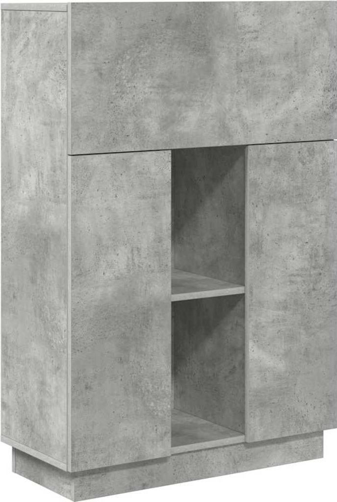 vidaXL Bureau Béton Gris 71.5 x 31.5 x 106.5 cm Bois Image du produit 