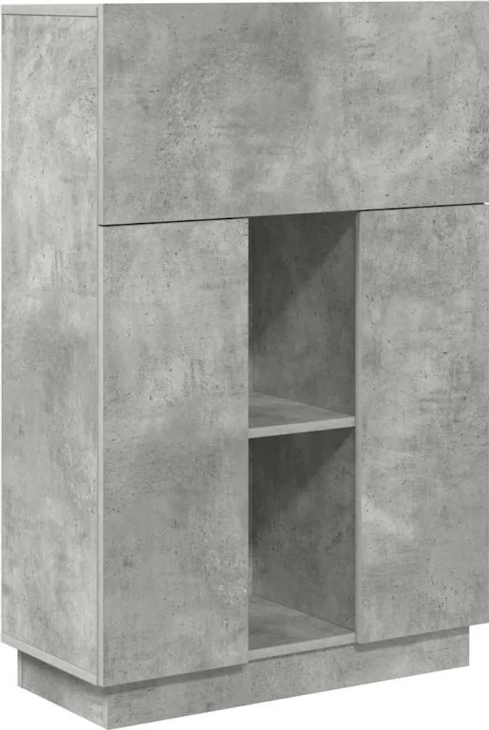 Scrittoio Slim Grigio Cemento vidaXL - Mobile Studio 106,5 cm Altezza