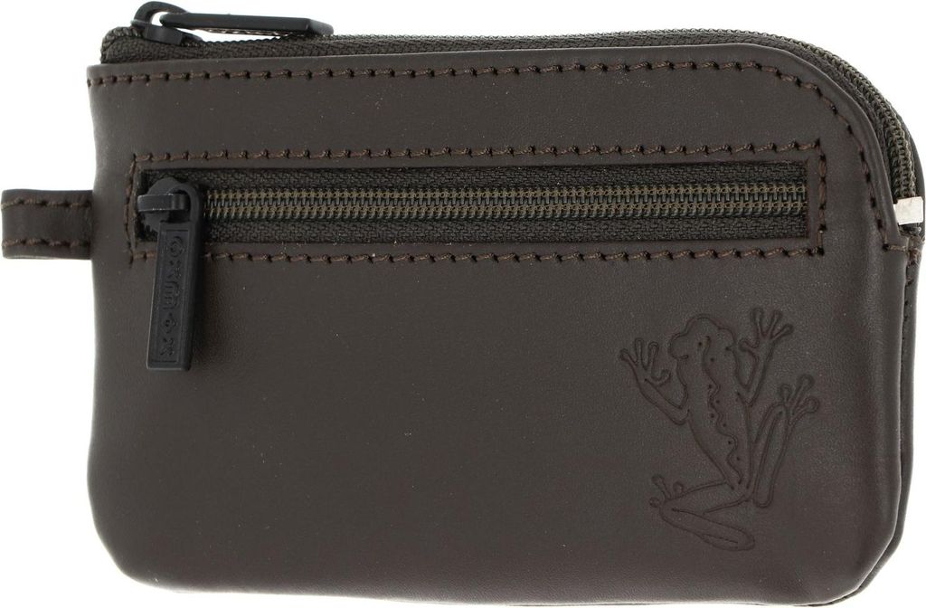 oxmox Leder Schlüsselmäppchen Leather Keyholder Frog 2.0 Embossed Brown dunkelbraun