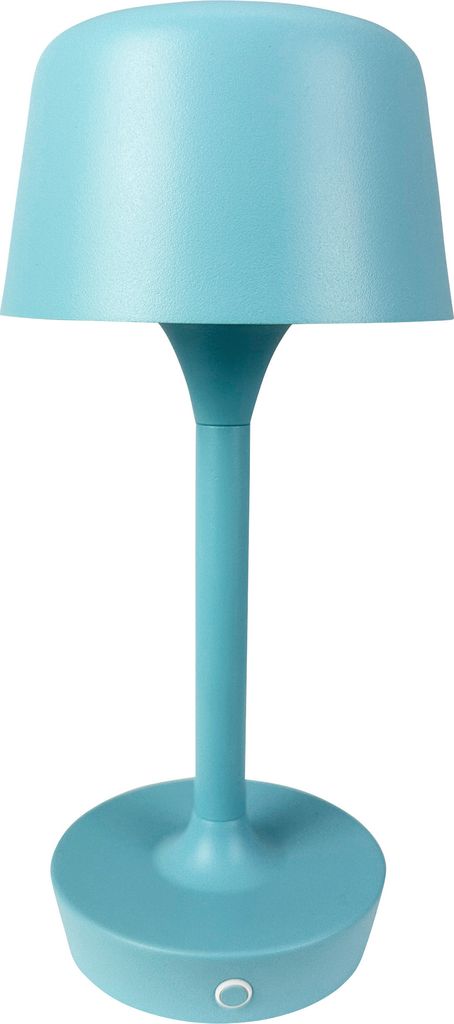 Tischlampe, Kabellos Dimmbar Tischleuchte, Led Tischleuchte Metall, Leselampe, USB Wiederaufladbare, FLOW blau