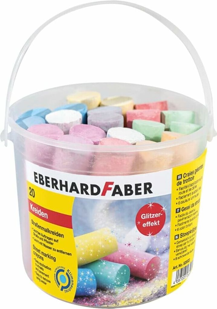 EBERHARD FABER Craie de rue paillettes couleurs assorties Image du produit 