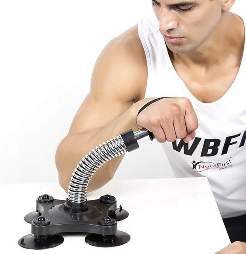 Gewichtstrainer für Arme mit robustem Arm, Anti-Slip-Griff, Polsterung, für Fitness-Training, für Heimtraining, Silber