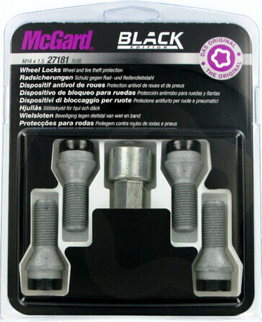 Felgensicherungsschrauben 14x1,5x29 Kegel KEY-17 McGard