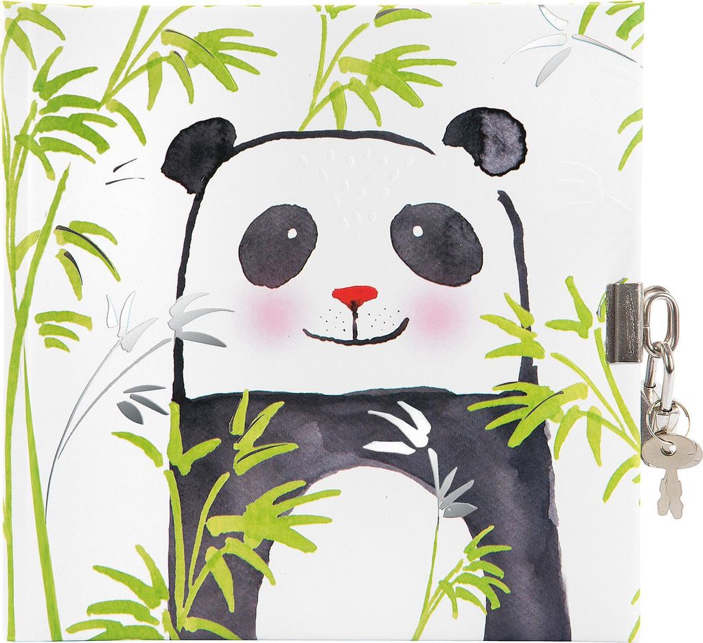 Goldbuch Tagebuch Panda 16,5x16,5 cm 96 weiße Seiten