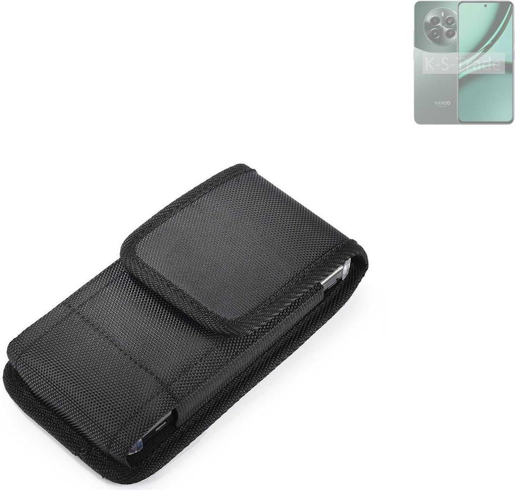 Holster Gürteltasche kompatibel mit Realme Narzo 70 Pro 5G Holster Gürtel Tasche wasserabweisend Handy Hülle Schutz Hülle Outdoor schwarz