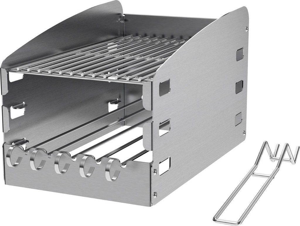Nexgrill Windschutz für Gasgrill Seitenbrenner mit Rost