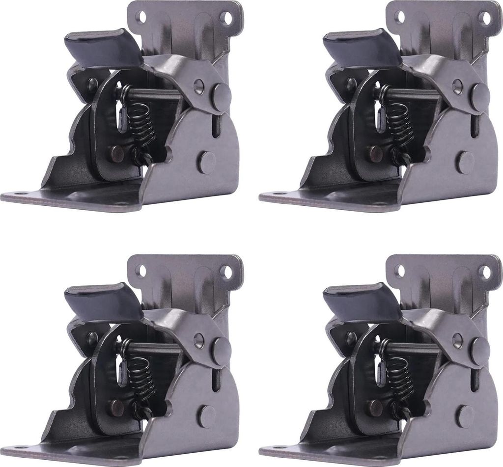 Klappkonsole - Selbstsicherndes Scharnier - 4er Set - Kaltgewalzter Stahl - 0–90° - Tragkraft 200 kg - 5×6,3×6,8 cm - Für Tisch/Werkbank - Sc...