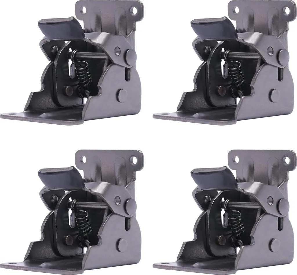 Console rabattable avec charnière autobloquante - Lot de 4 supports noirs