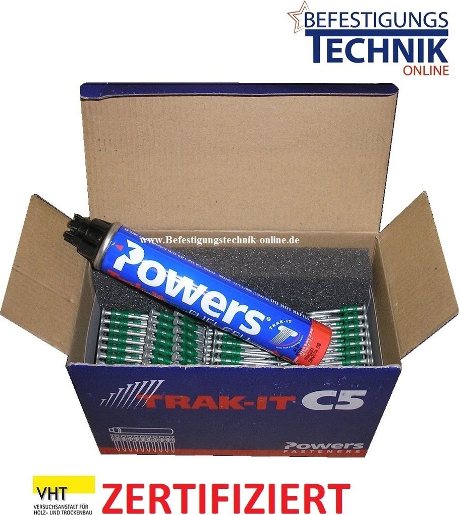 Betonnägel 3,7x40mm HD für gleitender Deckenanschluss Powers C5 Würth Diga CS-2 VHT