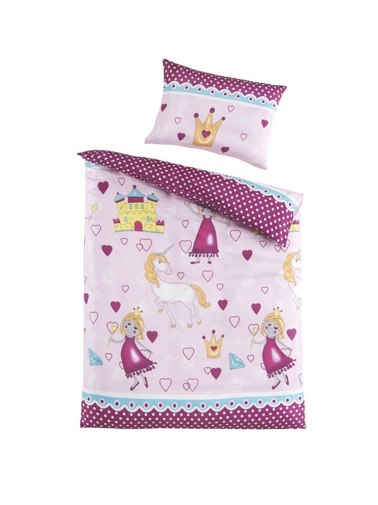 Holiday Heimtex OptiDream Baby Mikrofaser-Bettwäsche 100x135 cm Lola pink