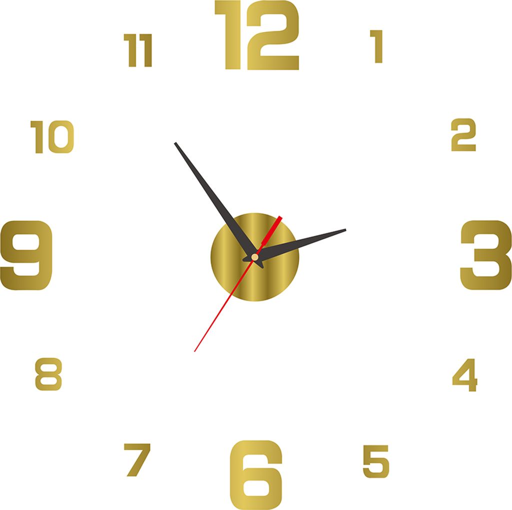 3D-DIY-Leuchtzifferblatt, bohrfreies Acryl, rahmenlose, lautlose Wanduhr mit Zahlenaufklebern fuer Wohnzimmer, Buero, Schlafzimmer, moderne Hausdek...