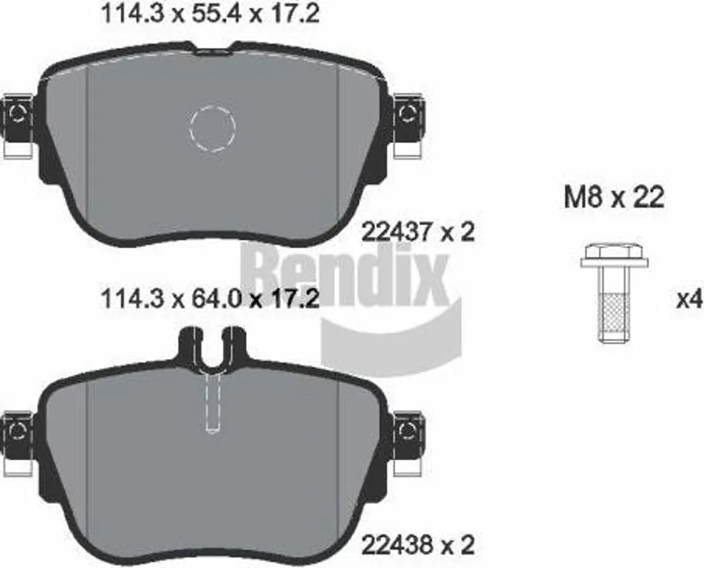 Kit Freinage Mercedes Classe E et CLS : Plaquettes Bendix BPD1625 Neuf
