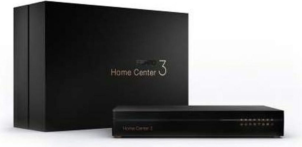 A black box and a black electronic device are displayed against a white background.
