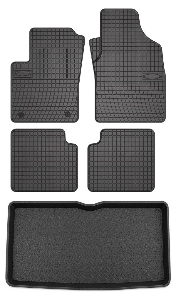 Tapis en caoutchouc + bac de coffre pour Fiat 500 Hybrid Image du produit 