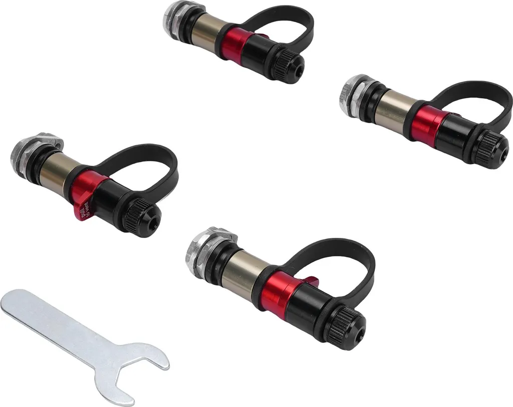 Valves dégonflage pneus rapides compatibles capteurs TPMS noirs