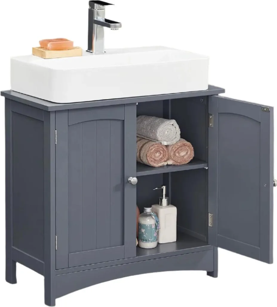 Meuble sous-vasque anti-humidité pour ranger et cacher vos tuyaux 60cm