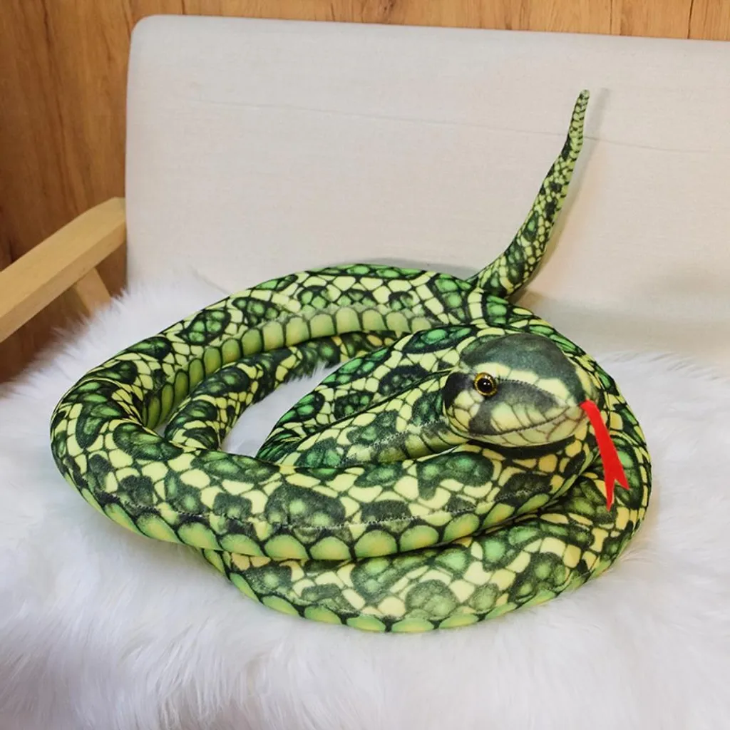 Python en Peluche Douce 300cm - Finition Réaliste et Longueur XL