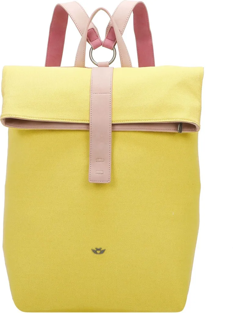 Grand sac à dos jaune en toile pour femme Fritzi aus Preußen Izzy03