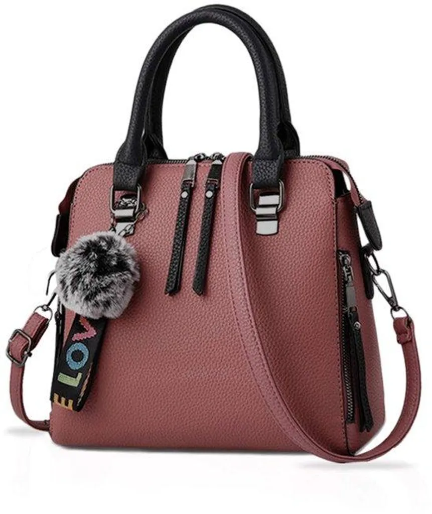 Sac à bandoulière en cuir rouge pour femme - Petit format classique élégant