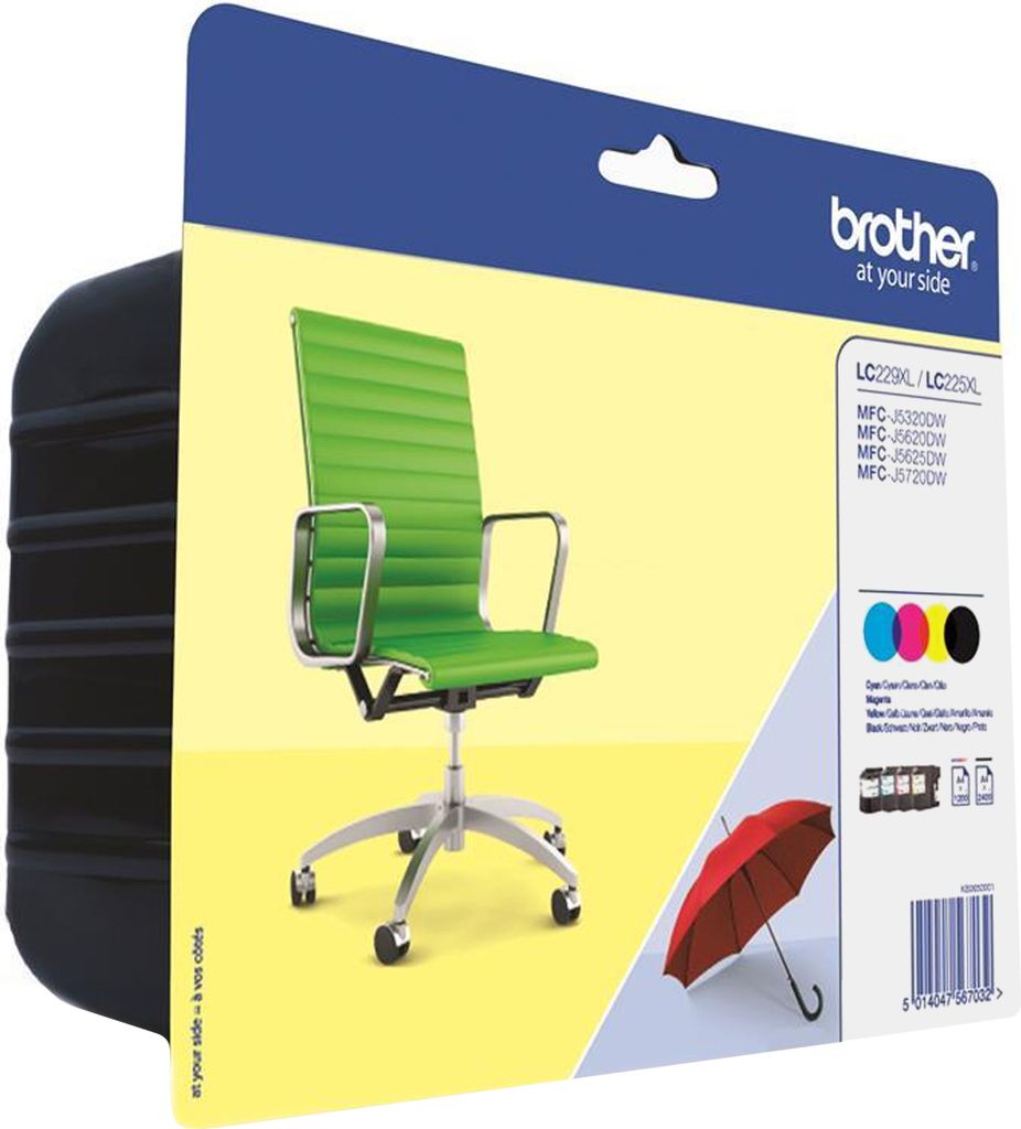Brother LC229XLVALBP - 4er-Pack - Schwarz, Gelb, Cyan, Produktbild 