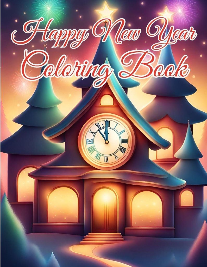 Happy New Year Coloring Book For Kids
