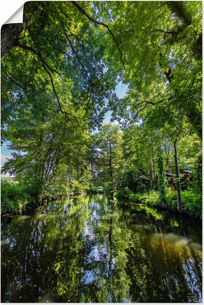 ARTland Poster SPREEWALD Kahnfahrt durch die Fließe Größe: 20x30 cm