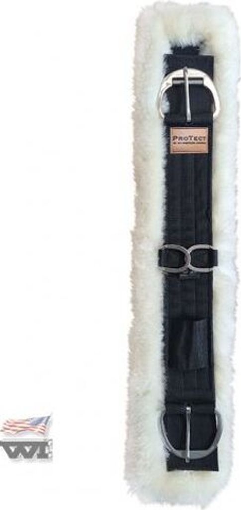 Professionals Choice Lammfellgurt mit Roller-buckle, Farbe: schwarz, Maße in inch:32