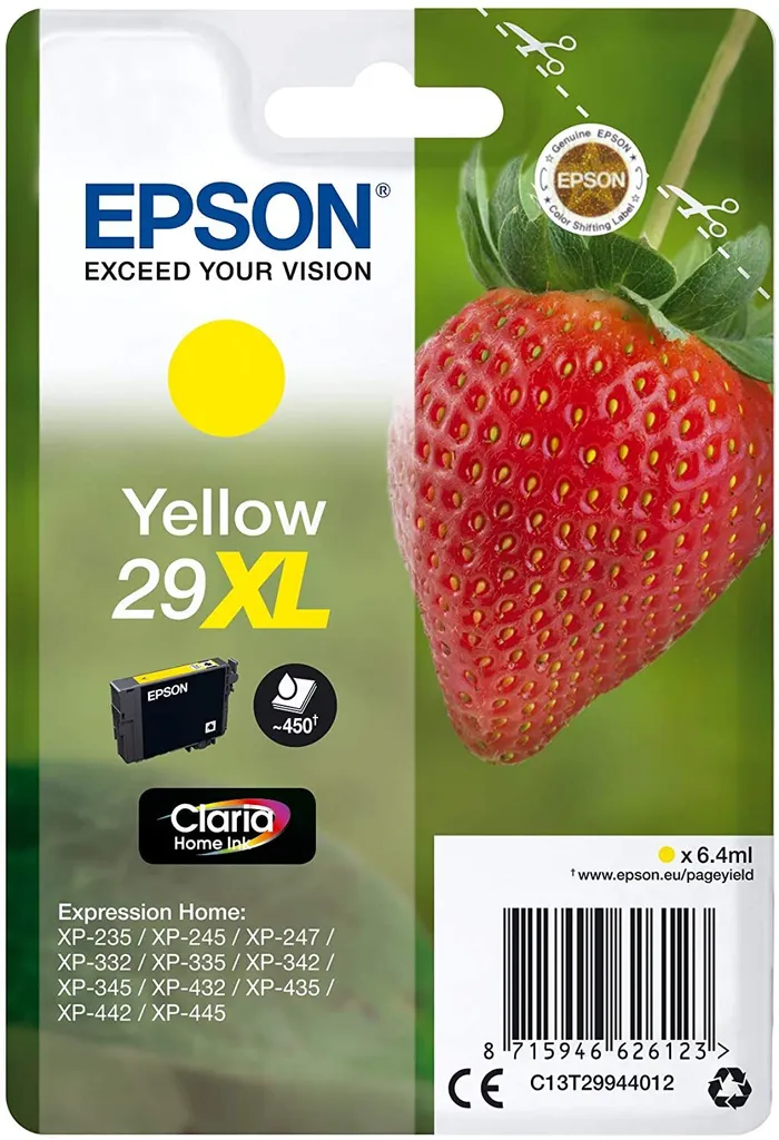 Inchiostro Epson 29 XL Giallo Originale - Serie Fragola XP-235
