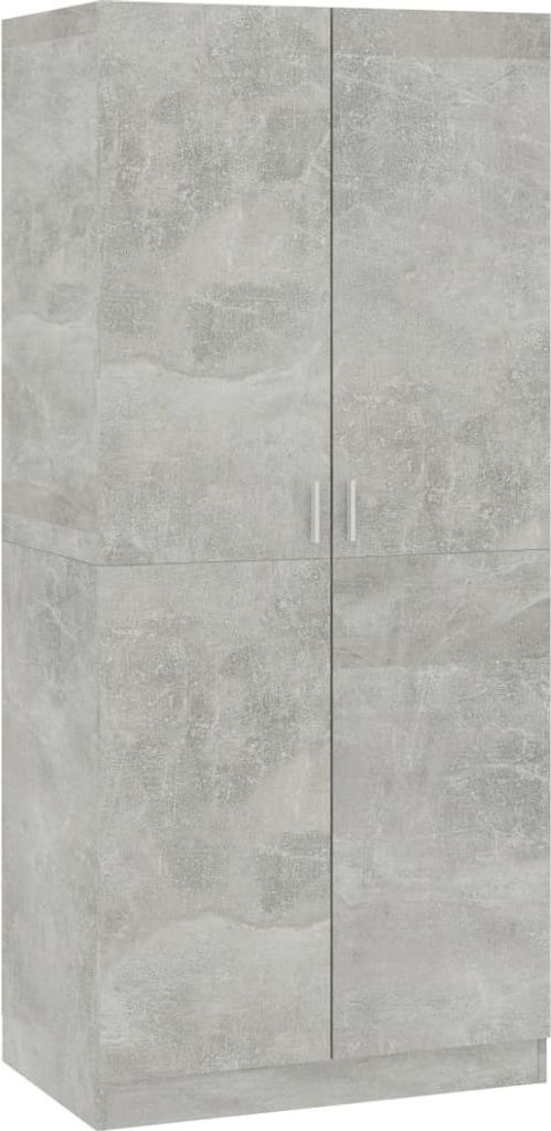 vidaXL Szafa betonowa szara 80×52×180 cm płyta wiórowa Zdjęcie produktu 