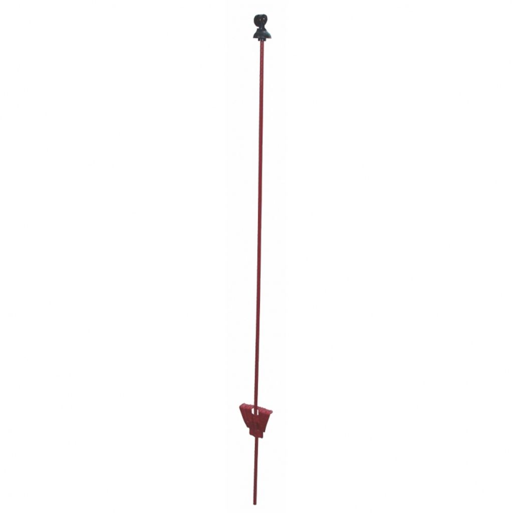 Weidezaunpfahl Metall rund mit Gleitöse Nylon Weidezaun 7 mm