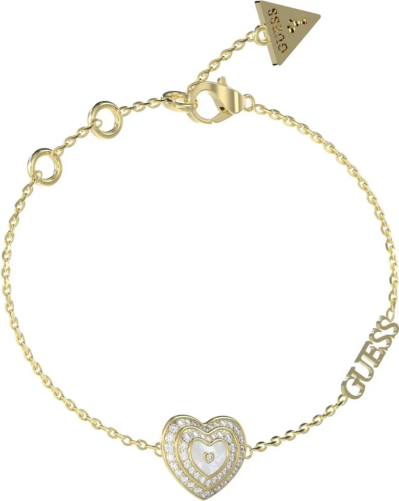 Regalo Donna: Bracciale Guess Cuore Oro - Scatola Regalo Inclusa