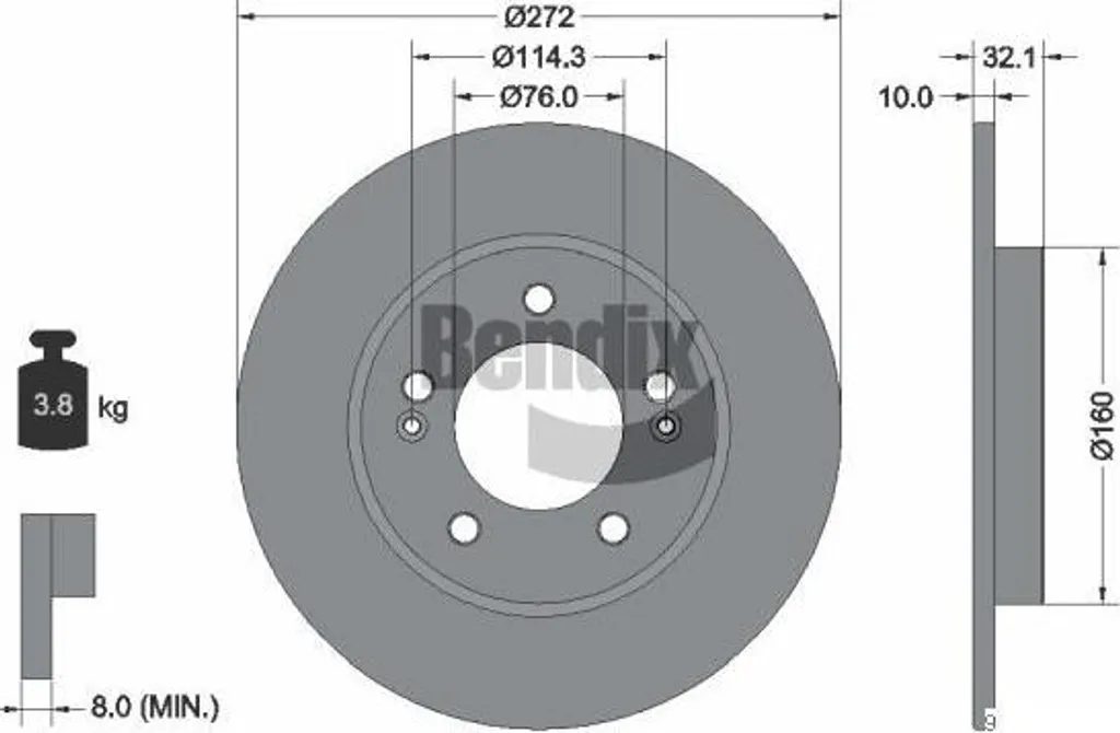 Disque de frein de remplacement pour Kia Ceed et Proceed 58411G4300