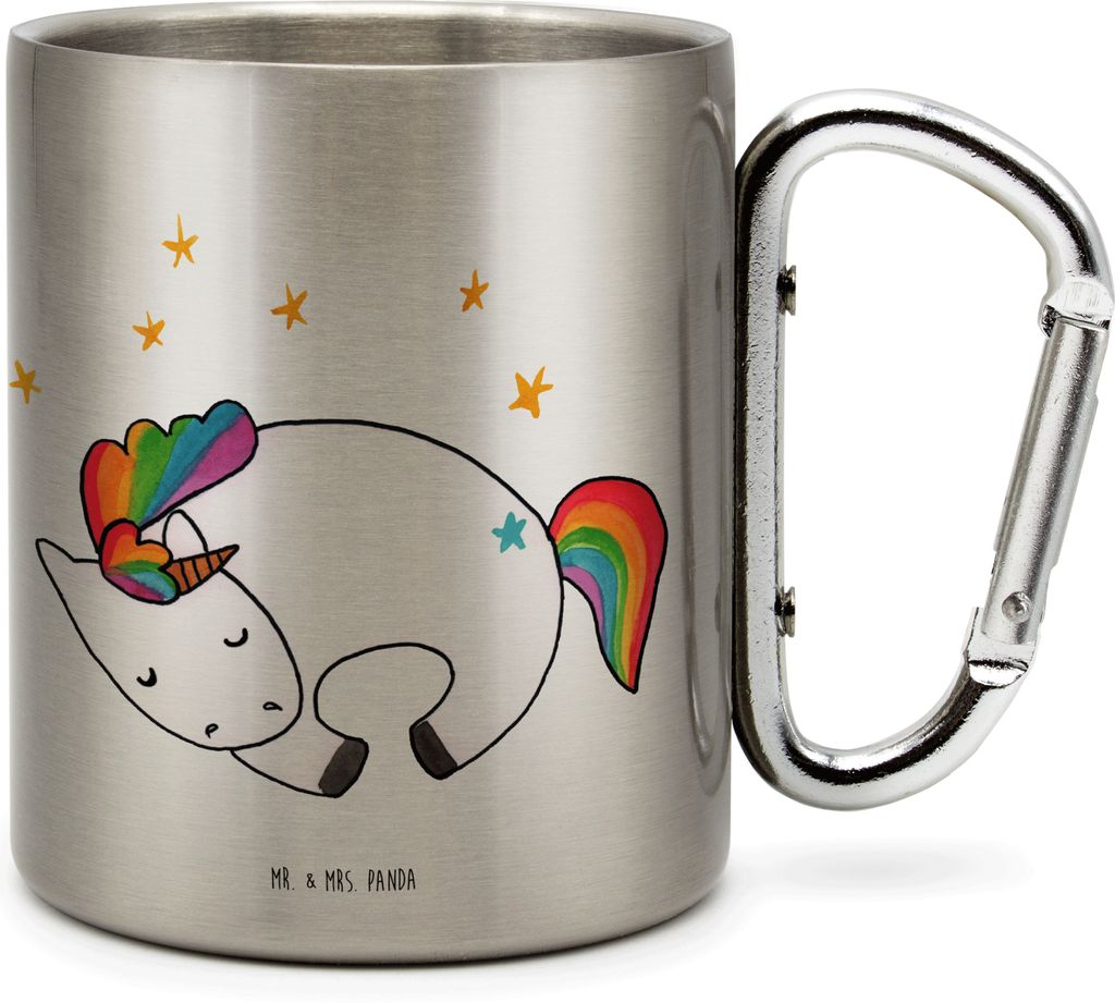 Mr. & Mrs. Panda Thermobecher Einhorn Nacht - Transparent - Geschenk, Freundin, Teebecher, Edelstahlbecher, Teetasse, Unicorn, Menschen, Einhörner...