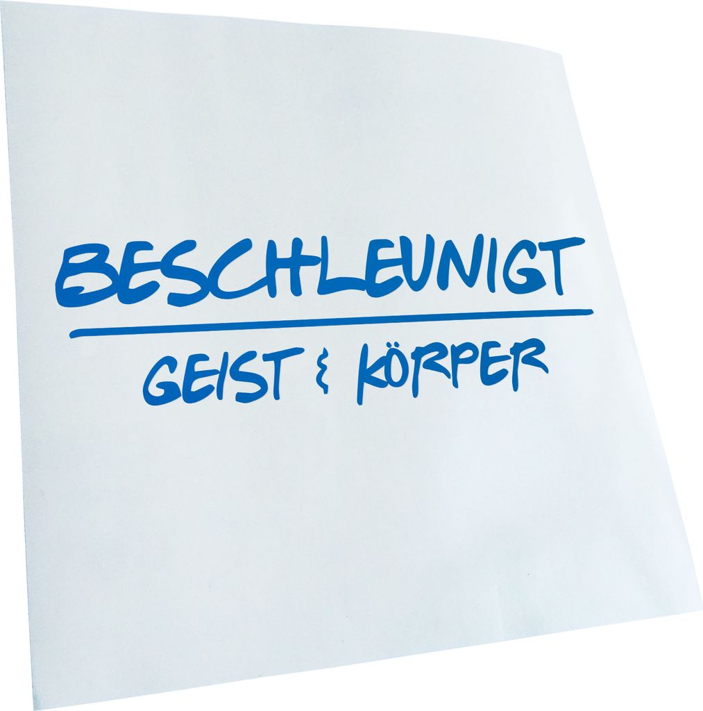 Kiwistar - Autoaufkleber - Beschleunigt Geist und Körper Fun Racing Heckscheibenaufkleber - Aufkleber für Auto Kfz Fahrrad, LKW, Truck Mofa