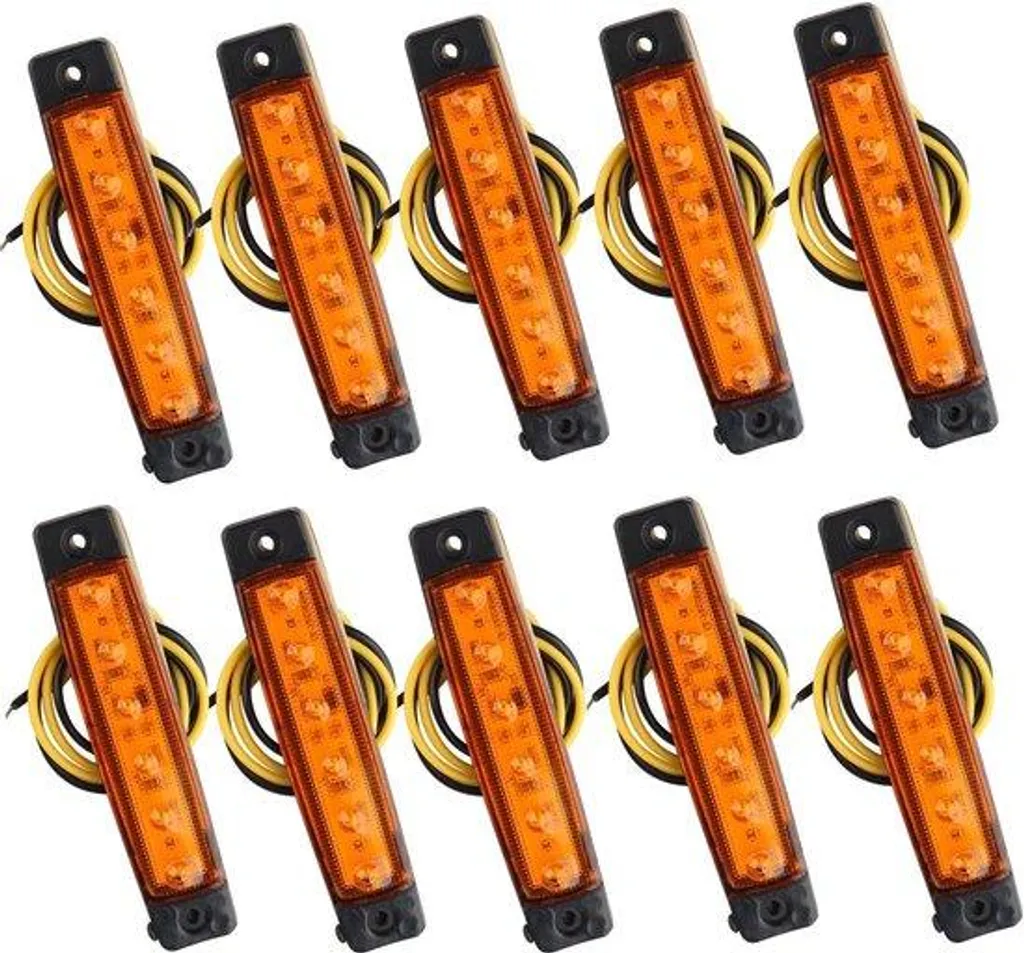 Feu de signalisation 12V pour remorque bateau et caravane, 6 LED ambre