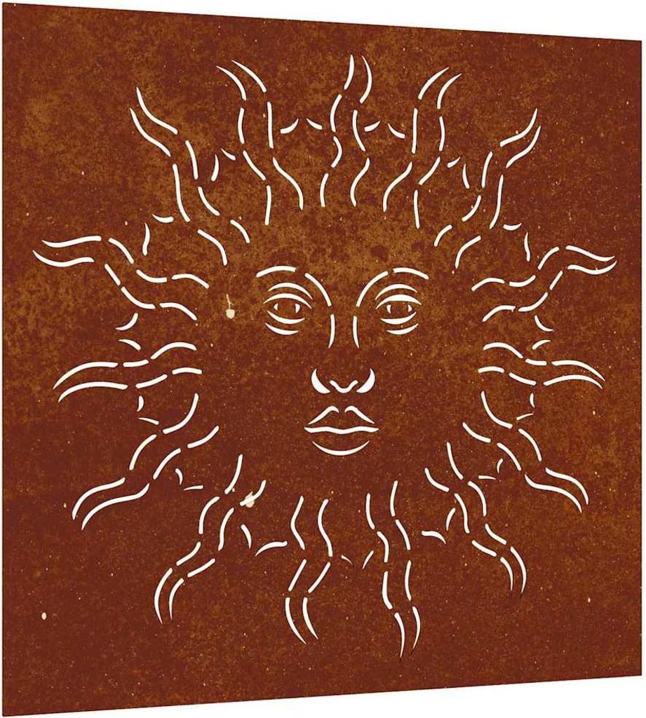 vidaXL Záhradná dekorácia na stenu 55x55 cm Corten Steel Obrázok produktu 