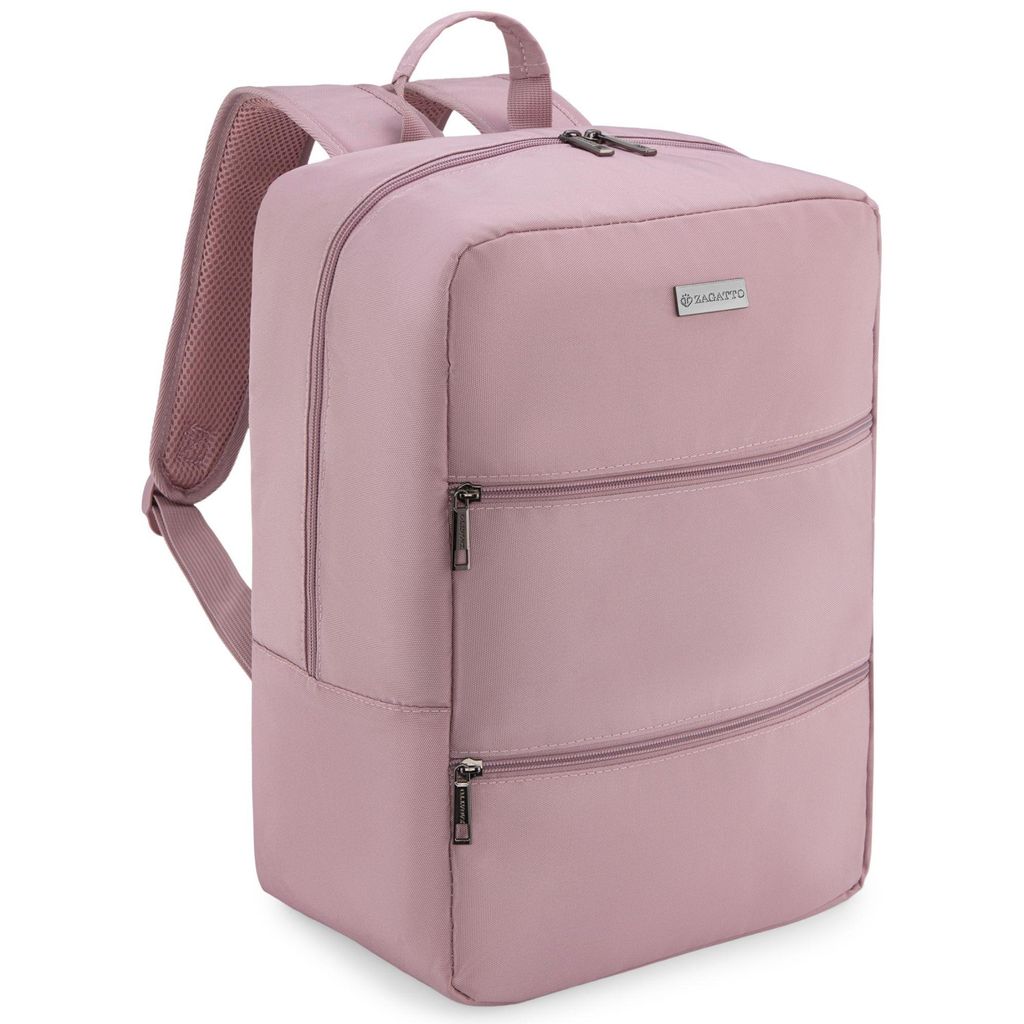 Zagatto Damen reiserucksack Handgepäck 40x30x20 24L WIZZAIR RYANAIR Rosa ZG1094