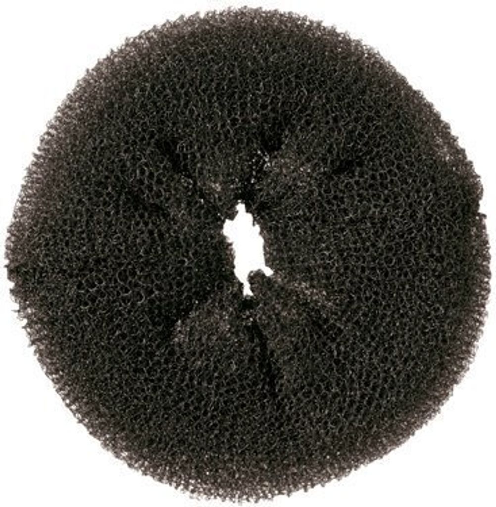 Comair Knotenrolle 11cm sz 12g Nest Bun padding round, black, 11 cm 12