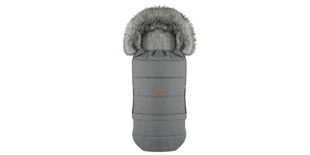 Goldkids - Winter Fußsack für Kinderwagen Babyschale Schlittensack - wasserdicht Baby Fußsack Kuschelsack Winterfußsack 115/85 cm x 50 cm - Grau