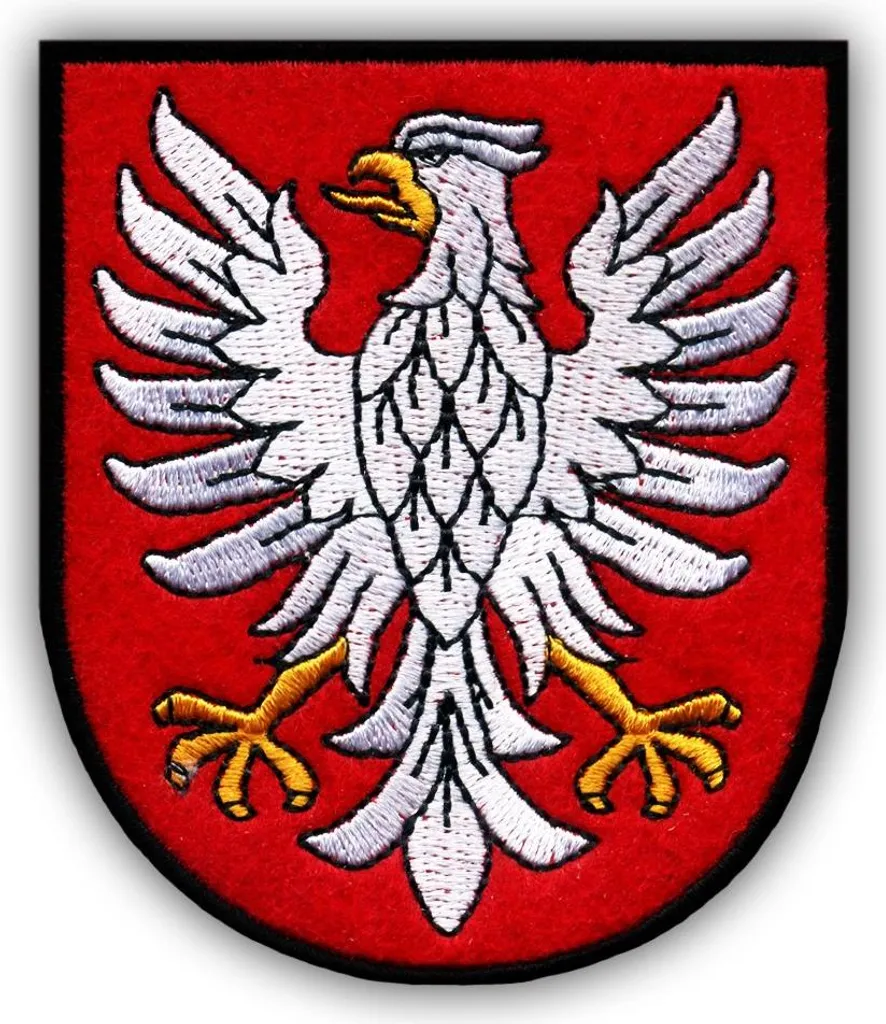 Écusson Magnétique Brodé Ville de Mazovie - Badge Région de Pologne