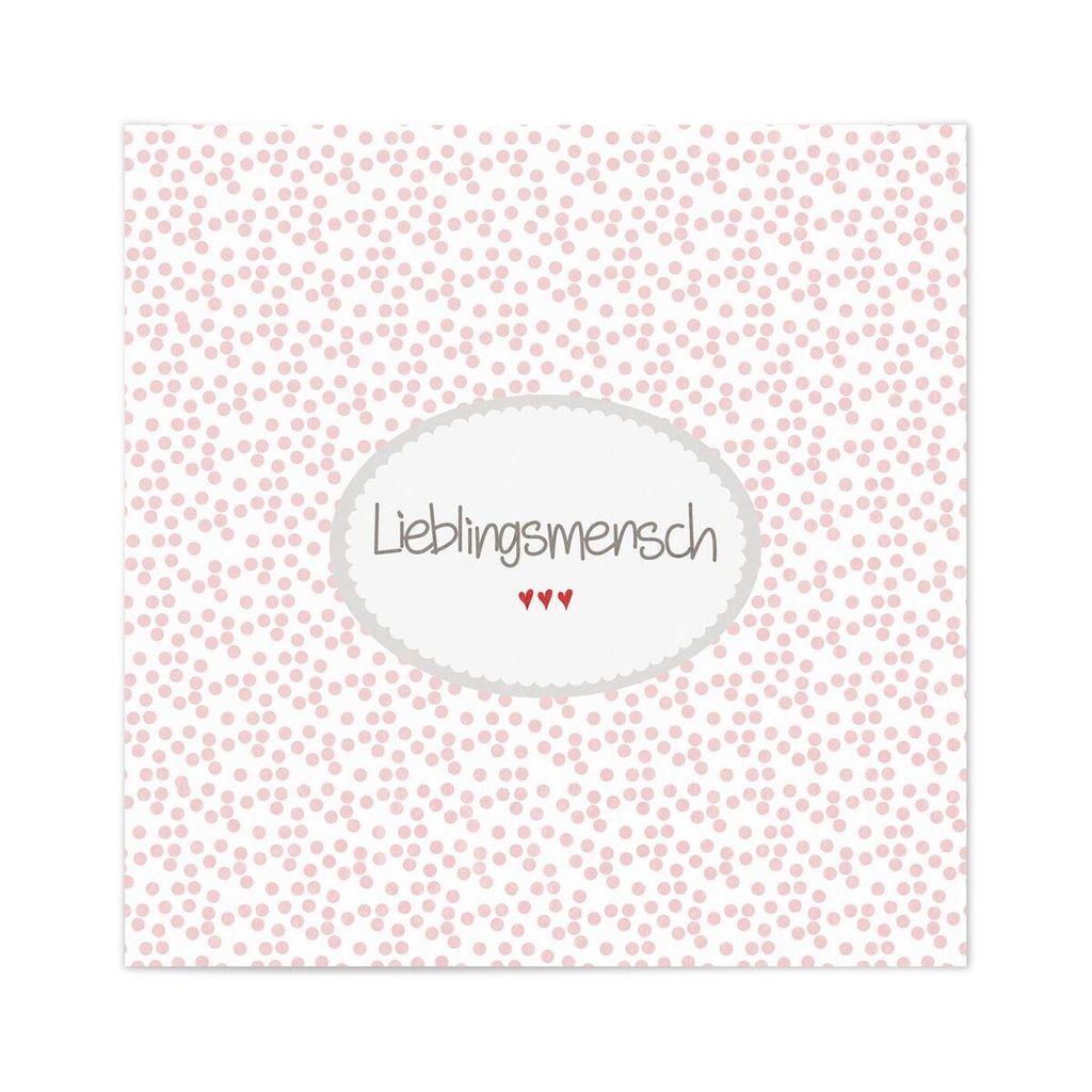 MEA LIVING Servietten 20 Stück 33x33cm LIEBLINGSMENSCH Herz Papier Spruch Liebe