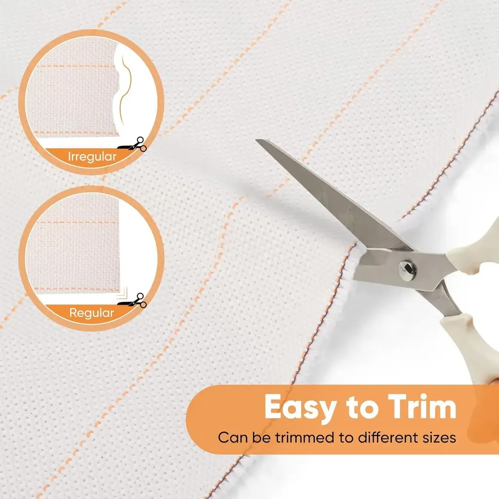 Toile à Tufter Blanche XL pour Broderie et Confection de Tapis DIY