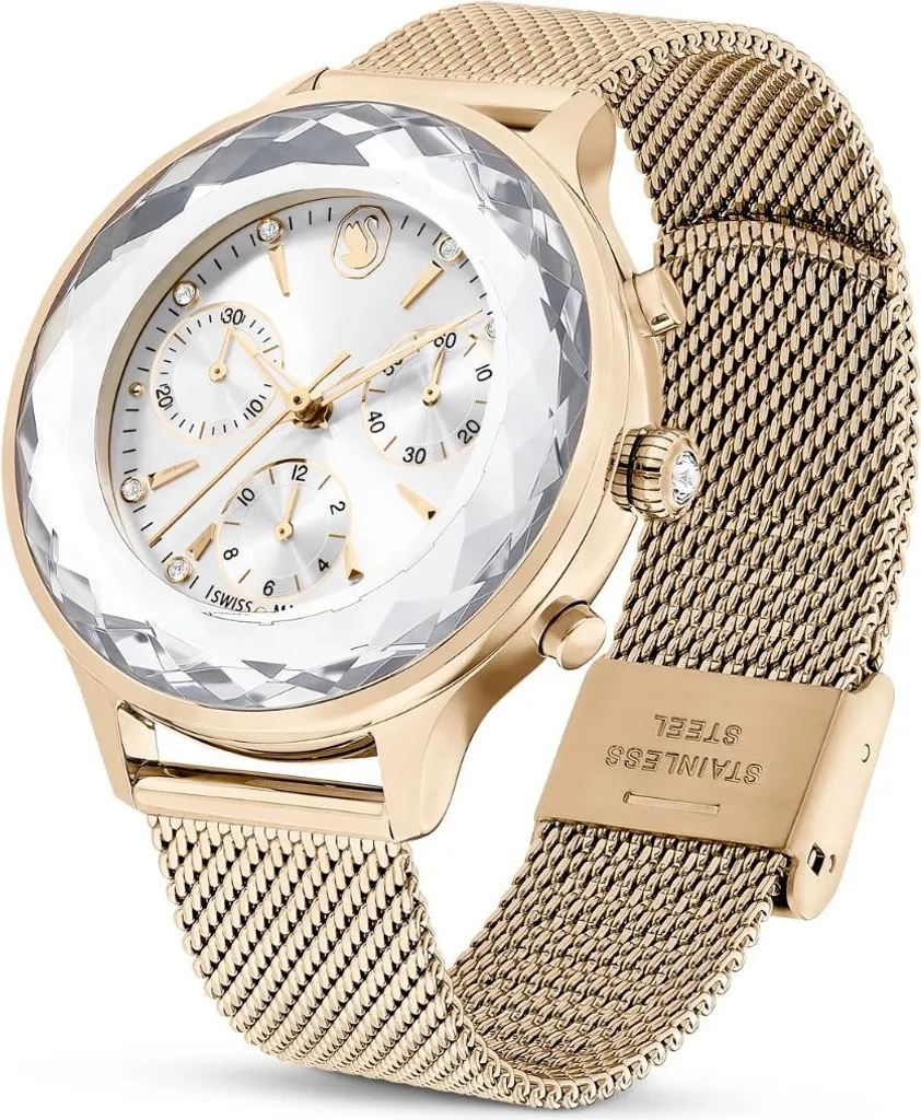 Swarovski Nova Chrono Montre Suisse Dorée Champagne 5677500 pour Femme