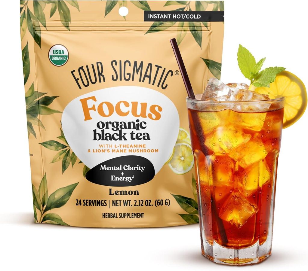 Four Sigmatic  Schwarztee Zitrone 60 g – Mit L-Theanin & Produktbild 