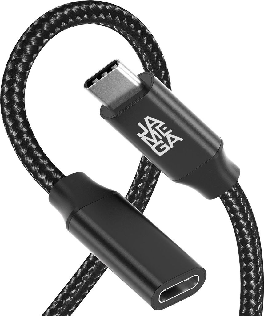 USB C Verlängerungskabel 10Gbps 60Hz Metallgehäuse in Schwarz 1,5m