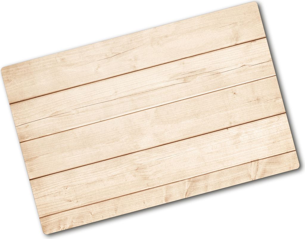Tulup Glas Herdabdeckplatte - 80x52 cm - Glaskeramikkochfeld-Abdeckung Spritzschutz Glasabdeckplatte - Einteilig - Sonstige - Holz - Beige