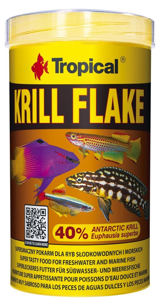 Tropical Krill Flake, farbverstärkendes Flockenfutter mit Produktbild 