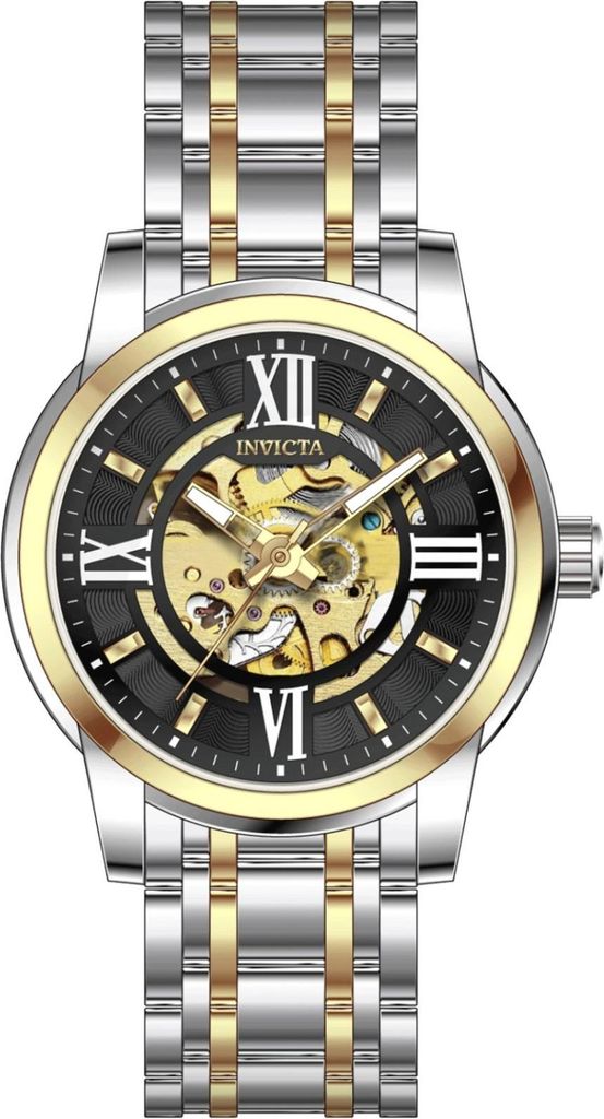 Invicta Objet D Art 69131 Herren uhr - Wasserdicht - Analog - Automatikuhr - Edelstahl mit schwarzen zifferblat - 41mm