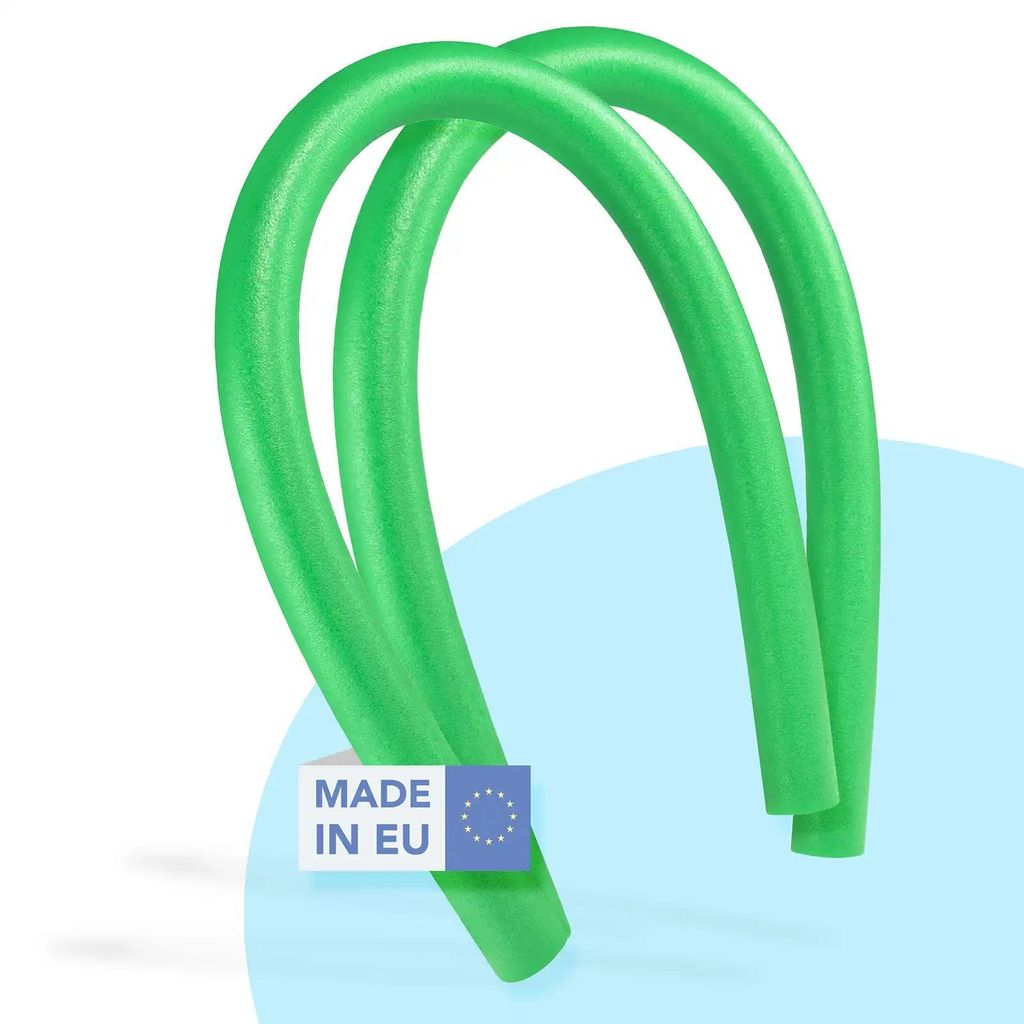 WEKOFUN 2er Set Schwimmnudel 160 cm Poolnudel für Kinder & Erwachsene – Wassernudel für Badespaß & Aqua Fitness, PE-Schaum – Farbe: Grün & ...
